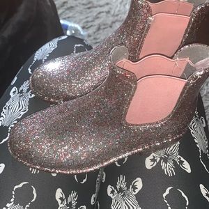 Glitter rain boots